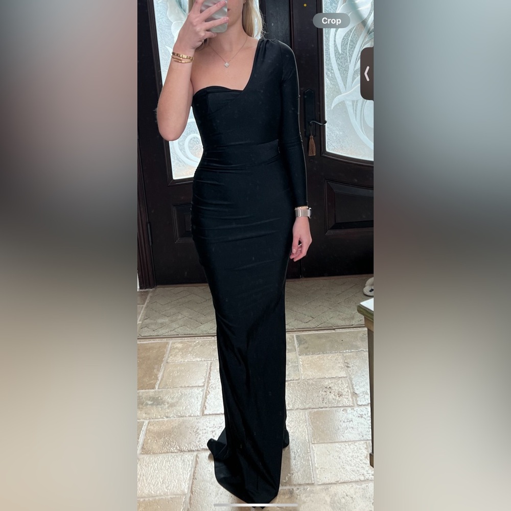 Black Long Fitted Tight Dress